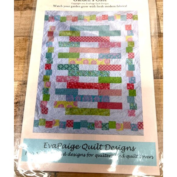 RARE "Gardens Gate" Quilt Pattern By EvaPaige Quilt Designs For Baby Or Lap/Twin - Picture 2 of 3